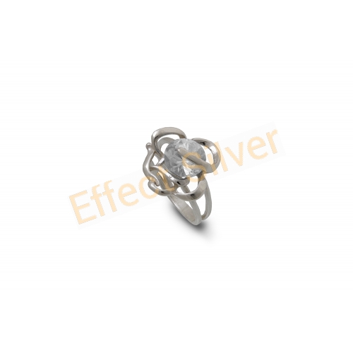 Ring with stone - flower